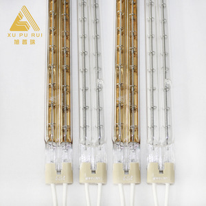 Công nghiệp trong suốt Chai thủy tinh màu vàng thổi máy hồng ngoại sợi carbon đèn bóng đèn halogen 500W-3000W để sấy khô - Product Image 3