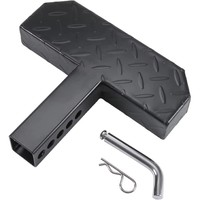AMBITION Nouvelle protection de pare-chocs de remorquage en acier au carbone de haute qualité, antidérapante et résistante à la rouille, avec marchepied pour attelage de 2 pouces, capacité de 500 LBS