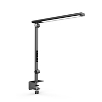 Lampe de bureau LED compacte et pliable 18W, CRI 95 élevé, lumière de lecture professionnelle avec gradation coulissante et minuterie d'étude, design moderne