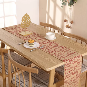 Wholesale High Quality Printed <strong>Custom</strong> <strong>Pattern</strong> Logo Nature Jute Burlap <strong>Table</strong> <strong>Runner</strong> for Church Wedding Dining Room Home Decor - Product Image 1