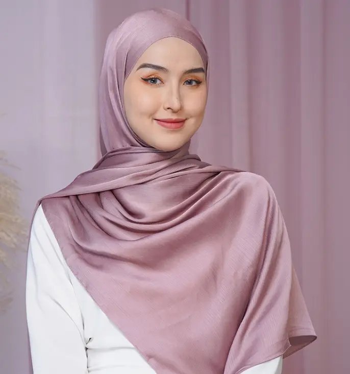Châle en mousseline de soie, vente en gros, Hijab turc, pour femmes, couverture de tête, musulman, froissé, 1 pièce