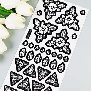 Plantillas de Tatuajes de Henna Mini para Manos y Pies, Diseño Floral, Luna y Estrella, Resistentes al Agua, Plantillas de Arte para Mujeres, Tatuajes DIY - Product Image 5