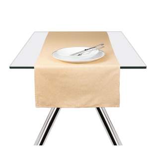 Chemin de table Excelsa en coton 45x140 cm couleur beige pastel - Product Image 3