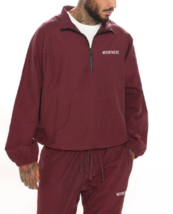 Logo personalizzato <span class=keywords><strong>2</strong></span> pezzi Blank Jogging Training Wear giacche Sport Sports Set giacca a vento tute per uomo 100% poliestere primavera - Product Image 4