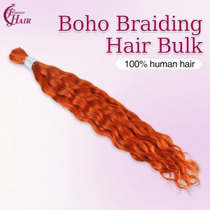 Cabello Humano Virgen a Granel con Ondas Naturales Sin Procesar FH # Paquete de Cabello Humano 350 sin Trama para Trenzas Boho - Product Image 2