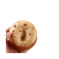 Balle anti-stress souple en forme de biscuit, à remontée lente, jouet sensoriel en TPR, biscuit sandwich réaliste, son croquant, à presser, pour adultes, bureau