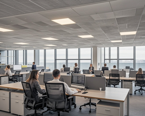 Bán Chạy Nhất Acoustic Bảng Điều Chỉnh Sinh Thái Trần Tấm Sợi Thủy Tinh Cách Nhiệt Cách Âm Tấm Cho Văn Phòng - Product Image 2