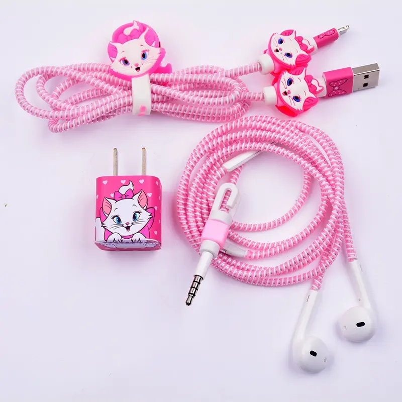 Custom pvc protector for iPhone cable cord liberator protector saver for iPhone usb cable