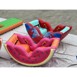 Flotteur gonflable en forme de pastèque OEM |   Jouet aquatique flottant à bascule pour jeux de <span class=keywords><strong>piscine</strong></span>, utilisation en station balnéaire et en extérieur - Product Image 1