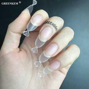 600 <span class=keywords><strong>Uñas</strong></span> Postizas de ABS Mate, Cortas y Cuadradas, con Etiqueta Privada, Transparentes, Naturales, Cortas, con Forma de Almendra - Product Image 2