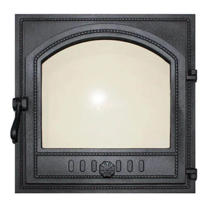Puerta de Estufa de <span class=keywords><strong>Leña</strong></span> de Hierro Fundido. Puerta de <span class=keywords><strong>Chimenea</strong></span> con Cristal Grande. - Product Image 1