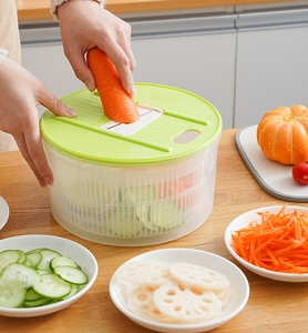 Outil de cuisine manuel multifonctionnel en plastique Laveuse de légumes <span class=keywords><strong>à</strong></span> main Sécheuse de fruits <span class=keywords><strong>Essoreuse</strong></span> de <span class=keywords><strong>salade</strong></span> pour la préparation de <span class=keywords><strong>salade</strong></span> de fruits - Product Image 4