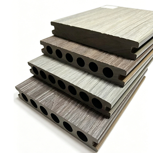 Planches de terrasse en composite bois-plastique co-extrudé, creuses, WPC, 140*22mm, résistantes à la décoloration, pour terrasses autour de piscines - Product Image 1