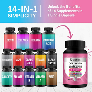 Prix de gros OEM ODM Étiquette personnalisée Capsules Natures Plus Multi Collagène Vitamine <span class=keywords><strong>C</strong></span> et Biotine pour une peau éclatante - Product Image 3