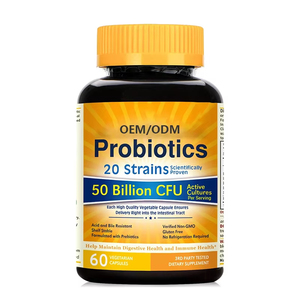 Cápsulas Probióticas Orgánicas con 50 Mil Millones de UFC de Fibra Dietética, Suplemento Herbal Antioxidante Probiótico para Adultos - Product Image 1
