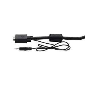 Cabo VGA para HDMI, suporte a conector de áudio USB de 3,5 mm, resolução 1080P macho-entrada VGA para