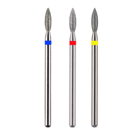 Machine de manucure électrique professionnelle, coupe-ongles 2.5mm en forme de flamme, diamant, cuticule, forets à ongles, 1 pièce