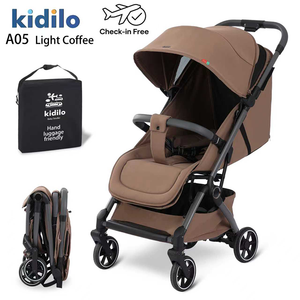 Poussette pliable légère avec cadre en acier inoxydable, homologuée pour cabine d'avion, pour nouveau-nés, 20 kg, de la boutique officielle Kidilo - Product Image 4