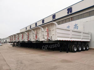 Semi-<span class=keywords><strong>remorque</strong></span> à benne hydraulique à 6 essieux de 60 mètres cubes, <span class=keywords><strong>remorque</strong></span> à benne arrière en forme de U, fabriquée en acier - Product Image 6