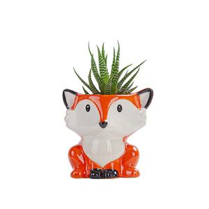 Nouveauté OEM, mignon, mini petit hibou, renard, ensemble d'animaux, jardinière pour succulentes, pot de fleur en céramique, pots de plantes - Product Image 6