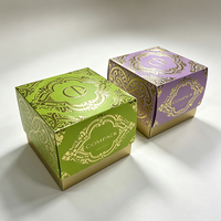 Caixa de Presente de Luxo Personalizada em Papel Rígido com Folha de Ouro Barroca e Abertura em Pétala para Embalagem de Velas, Cosméticos, Joias e Lembranças de Casamento