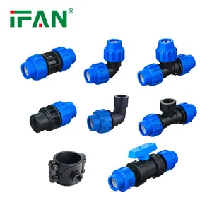 Ifan hdpe פוליאתילן אביזרי צינור pp שווה מפחית זכר נקבה שקע צימוד מעוקב צימוד המרפק נקבה