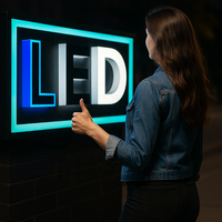 COMPRE AHORA Letrero Redondo con Letras Abatibles de 4 pies con Diseño Kaws, Letreros Electrónicos LED de Acrílico 3D con Logotipo Personalizado, Letreros de Neón para Exteriores