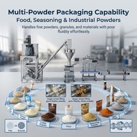 Machine de remplissage de poudre en acier inoxydable, contrôle PLC, haute précision, remplisseur semi-automatique à vis sans fin pour applications chimiques et de boissons