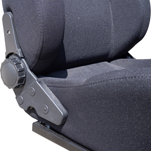 Siège de voiture sport inclinable Max Seat, noir, universel, avec kit de glissière Simoni Racing, boutons droite et gauche - Product Image 5