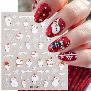 Santa Snowman bông tuyết móng tay nghệ thuật dán tự dính Cây giáng sinh thiết kế nguồn cung cấp giáng sinh thiết kế móng tay đề can - Product Image 2