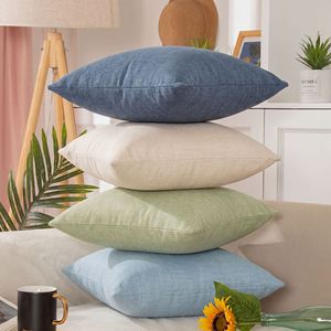 Housse de <span class=keywords><strong>coussin</strong></span> carrée unie en polyester de style nordique pour canapé, design épuré pour salon, usage domestique, <span class=keywords><strong>coussin</strong></span> de chevet - direct usine - Product Image 2