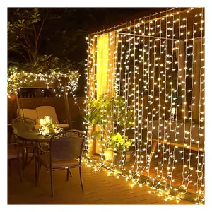 300 LED Vorhang-String-Dekorationen funkeln 8 Modi märchenhaftes hängelampen für Schlafzimmer Hochzeit Party Zuhause Garten Außen- und Innenbereich