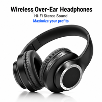 Headphone Nirkabel Lipat Premium Deep Bass Over-Ear 5.3 Stereo dengan Bantalan Telinga Nyaman untuk Musik, Olahraga, dan Game PC
