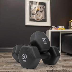 Durable Black Neoprene Coated <strong>Ladies</strong> Hex <strong>Dumbbell</strong> 20lb Gym Equipment Plastic Cast Iron Steel Material for Home Use - Product Image 6