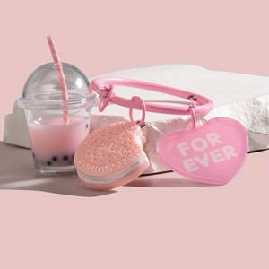 Niedliche Eiscreme Sandwich Keks Schlüssel bund Mini Perle Milch Tee tasse Harz Schlüssel bund Damenmode Anhänger Werbe geschenke - Product Image 3