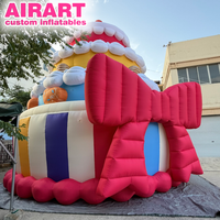 Gâteaux gonflables géants personnalisés pour anniversaire, décoration extérieure, ballon décoratif, gâteau gonflable de qualité commerciale