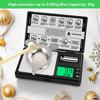 Balance numérique portable de poche pour bijoux 50g/0.001g 200/0.01g, balance de précision en milligrammes avec écran LCD pour médicaments, or, poudre de recharge, en stock aux États-Unis