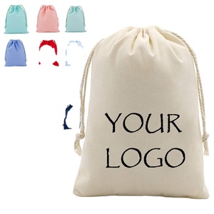 Custom Printed logo Wholesale Cheap Grocery Packaging <b>Small</b> Canvas Pouch Cotton Drawstring Linen <b>Gift</b> Pouch Promotional <b>Bag</b> - Product Image 1