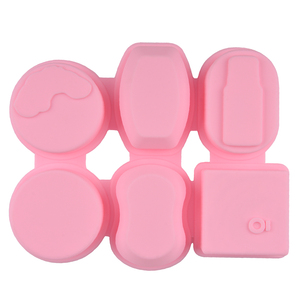 New Reusable <b>Silicone</b> Mold Round Oval Square DIY Making 3D Soap Form Handmade 6 Patterns - Product Image 6