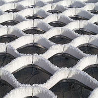 Tapis synthétique diamanté haute densité, durable, imperméable, hauteur de pile 45 mm, matériau de surface pour piste de ski, absorption des chocs