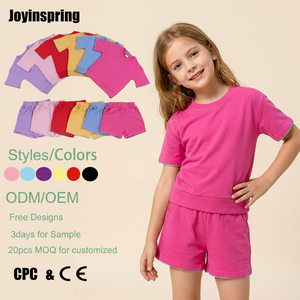 Set di 2 Pezzi Abbigliamento Boutique per Bambini, Morbido e Alla Moda per Tutte le Stagioni, 0-12 Anni, Manica Corta, Personalizzabile OEM ODM - Product Image 1