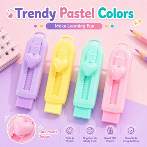 Goma de Borrar Telescópica Retráctil Color Macaron de Alto Valor para Estudiantes, Limpia con Menos Residuos, Papelería al por Mayor - Product Image 4