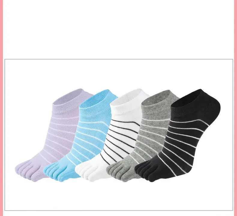 WUYANG FACTORY 100% Cotton Socks Unisex Flip Flop Split 5-Toe Socks Custom Grip Non Slip Socks Toe Correction/sweat Absorbent