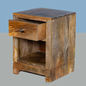 Mesita de noche de madera moderna y elegante, diseño tradicional, almacenamiento ajustable, multifuncional, ecológico, duradero, para el hogar - Product Image 1