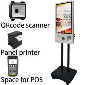 Quiosco de autopedido Standee con escáner de código QR, impresora térmica y ranura para terminal POS para pedido de ropa - Product Image 3