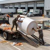 Rouleau de tissu tissé en polypropylène stabilisé aux UV, toile de paillage anti-mauvaises herbes robuste pour l'agriculture, la ferme et le jardin