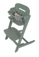 Chaise haute pour bébé en bois, chaise haute réglable en 8 positions, siège et repose-pieds réglables sans outils, mécanisme caché
