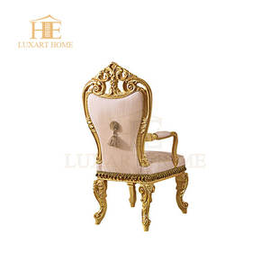 8 डाइनिंग कुर्सियां परिवार ठोस लकड़ी नक्काशीदार शास्त्रीय डाइनिंग रूम फर्नीचर सेट - Product Image 5