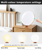 Vente directe usine – Lampe de photothérapie LED ronde à 5 niveaux de luminosité réglables, très populaire, pour usage en intérieur – Lampe LED anti-stress (SAD)