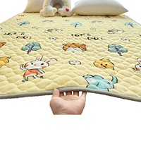 Surmatelas en velours de lait antibactérien à motif de dessin animé, coussin doux antidérapant pour usage domestique et en dortoir étudiant